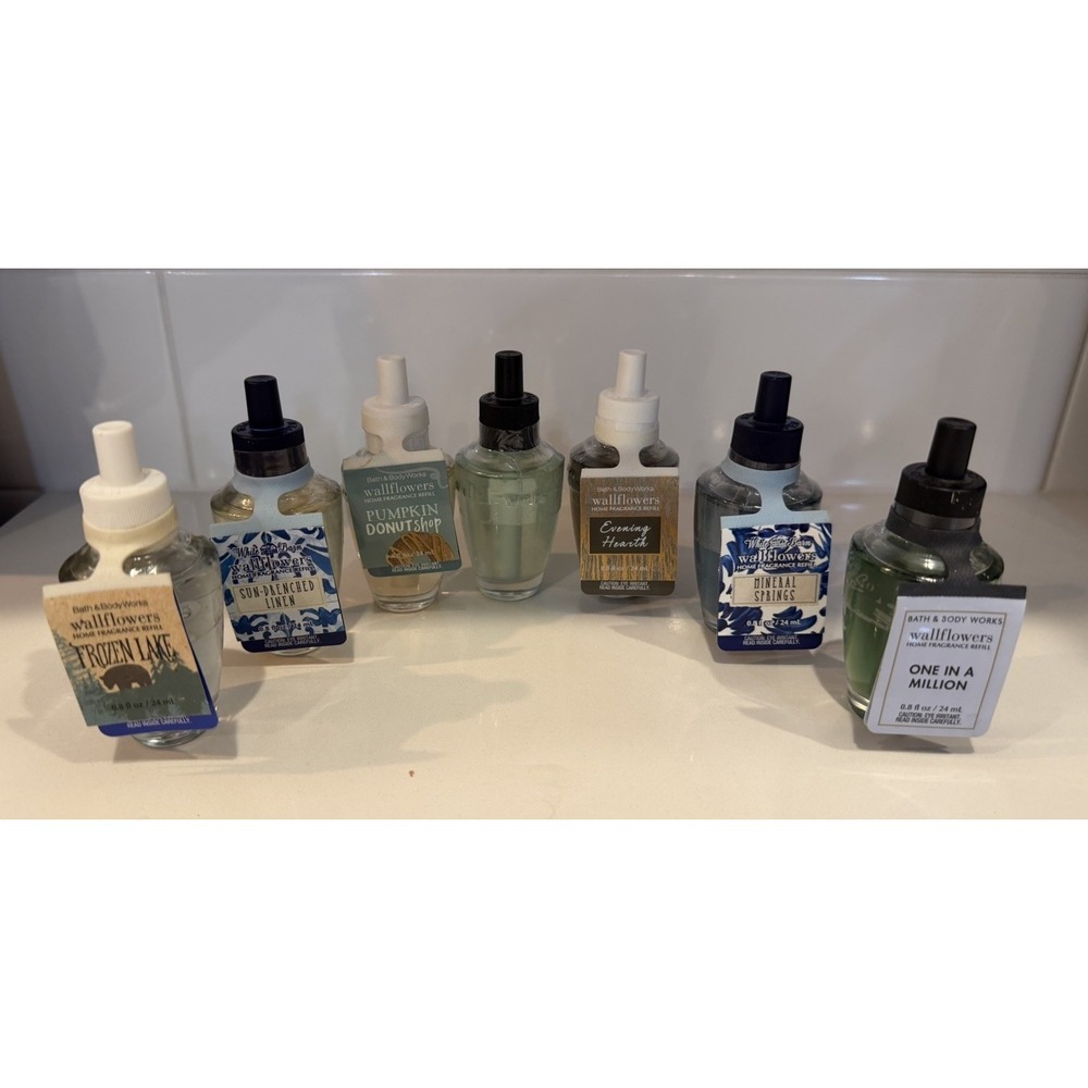 Bath & Body Works & White Barn Wallflowers Lot 7 Mixed Scents 0.8oz